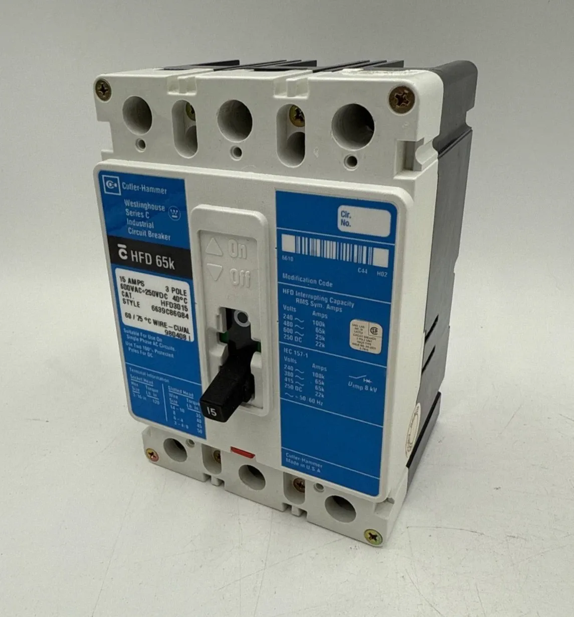 Cutler-Hammer HFD3015 Circuit Breaker | Brilliant Electrical Supply
